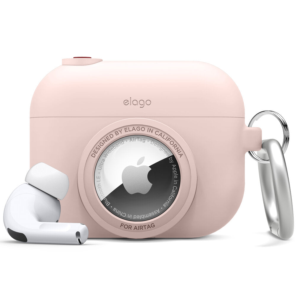 ELAGO Airpods 3 • Coque avec emplacement pour Airtag • Rose des Sables