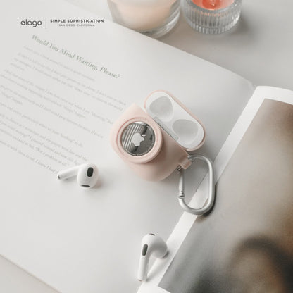 ELAGO Airpods 3 • Coque avec emplacement pour Airtag • Rose des sables