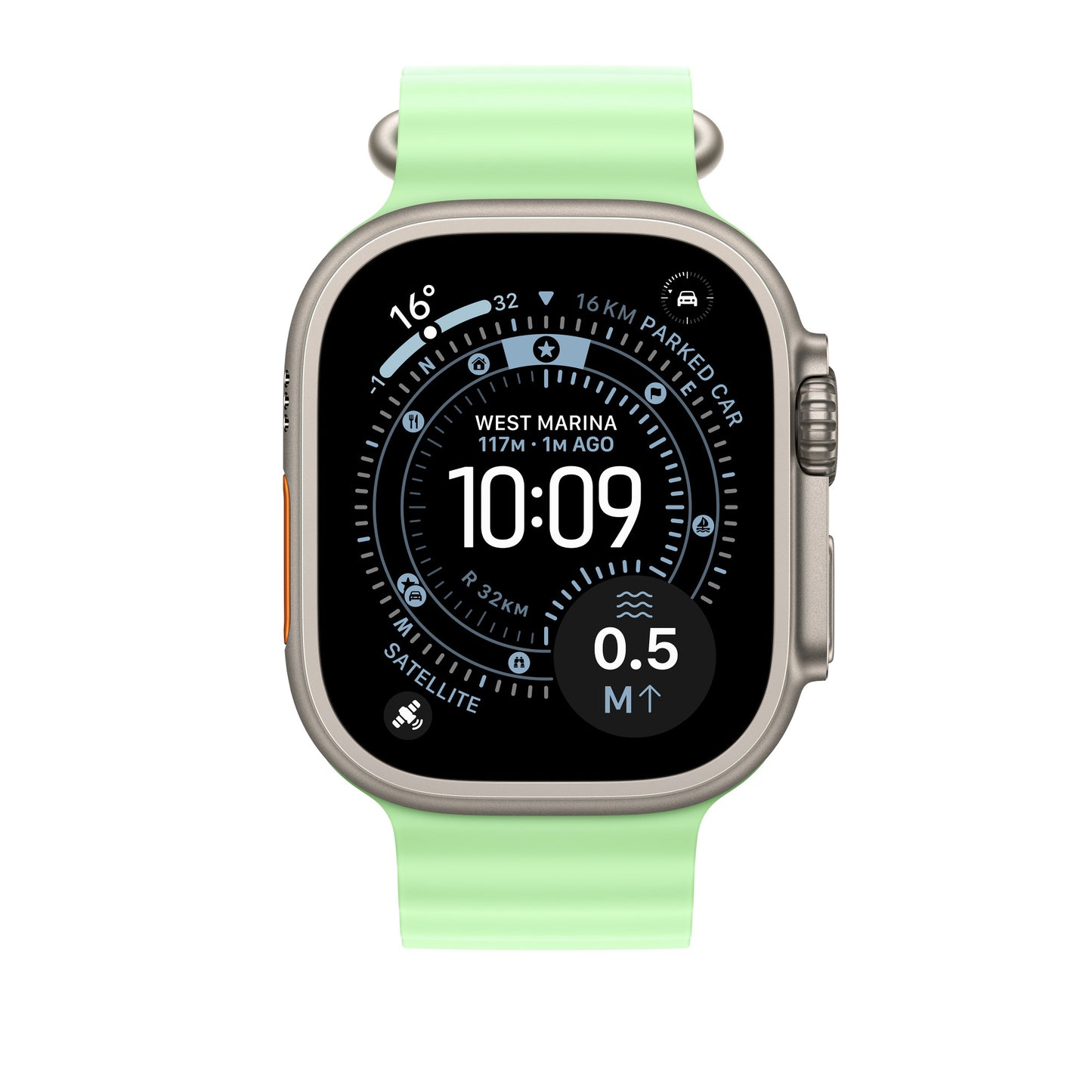 Apple Bracelet Océan • 49mm • Vert Fluo