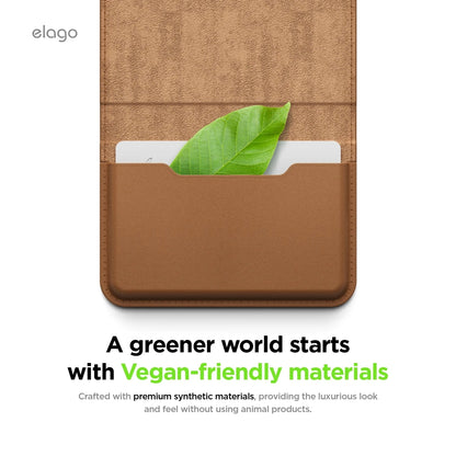 Porte-cartes magnétique en cuir végan • Noir