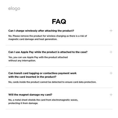 Porte-cartes magnétique en cuir végan • Noir