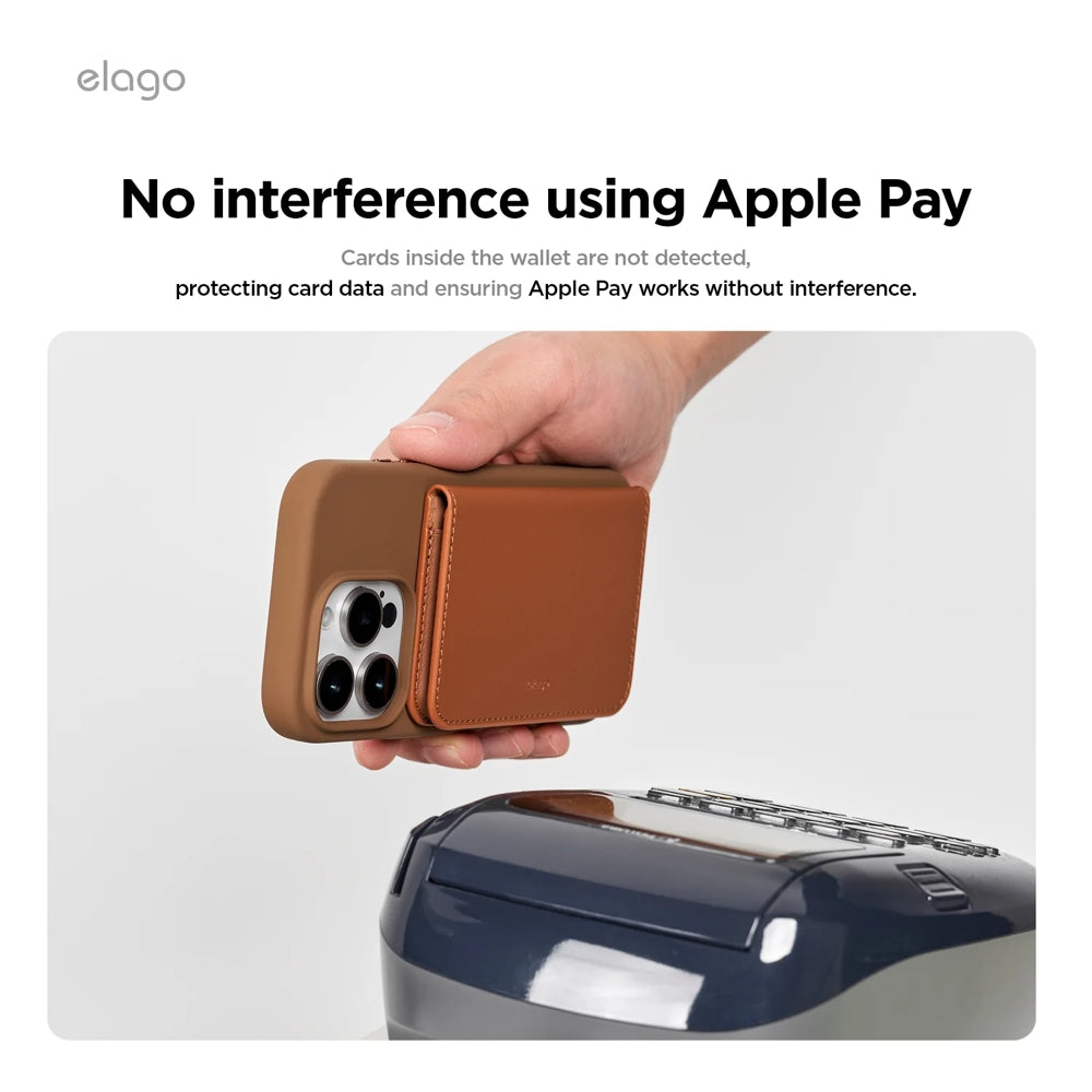 Porte-cartes magnétique en cuir végan • Noir