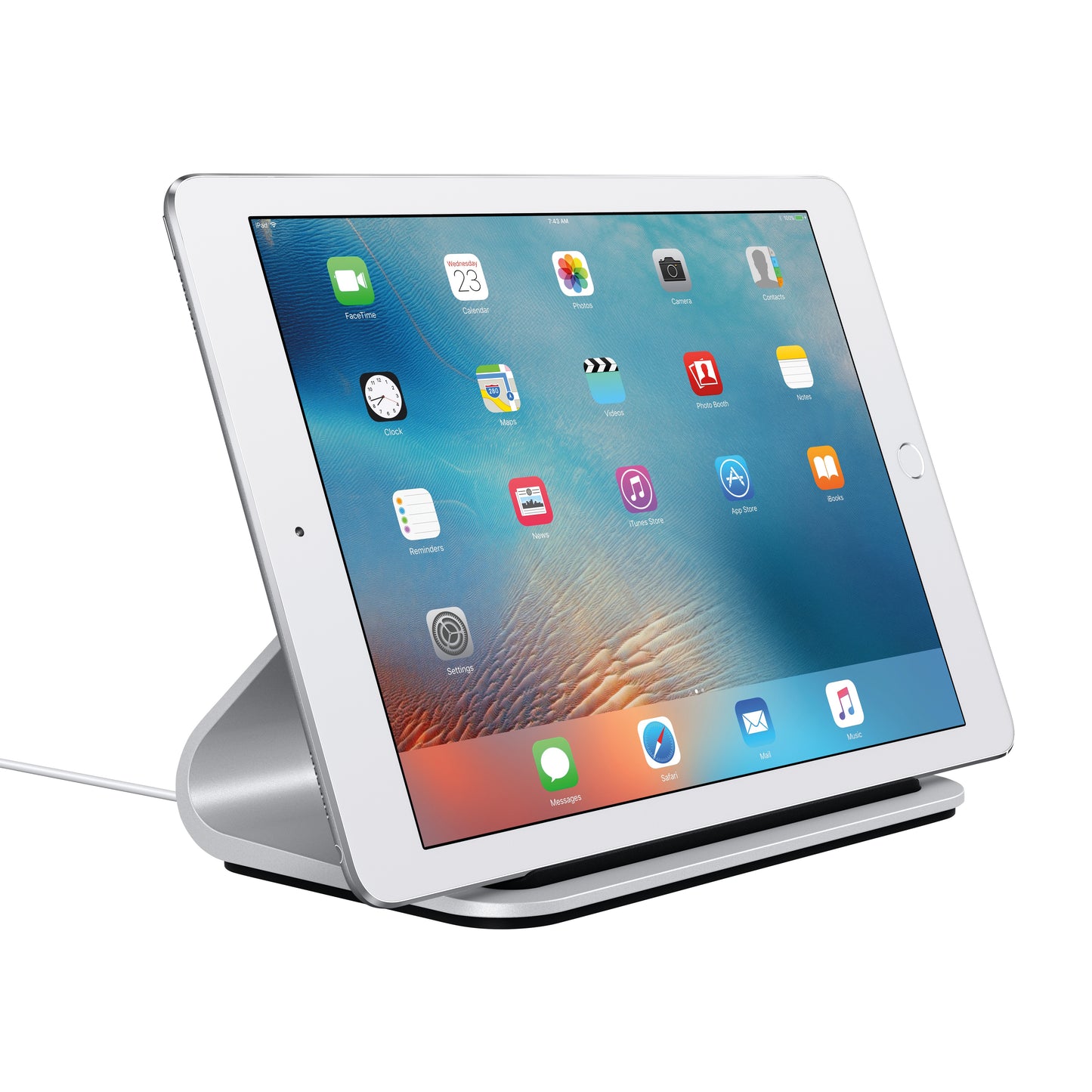 Logitech BASE Wireless Charging Stand with Smart Connector Technology for iPad, iPad Air and iPad Pro Tablette Argent USB Intérieure