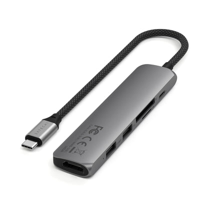 Satechi Adaptateur Multiport USB-C 6 en 1 • Gris Sidéral