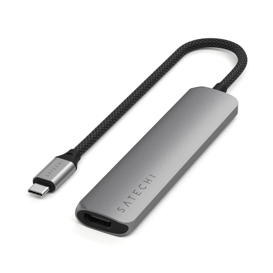 Satechi Adaptateur Multiport USB-C 6 en 1 • Gris Sidéral