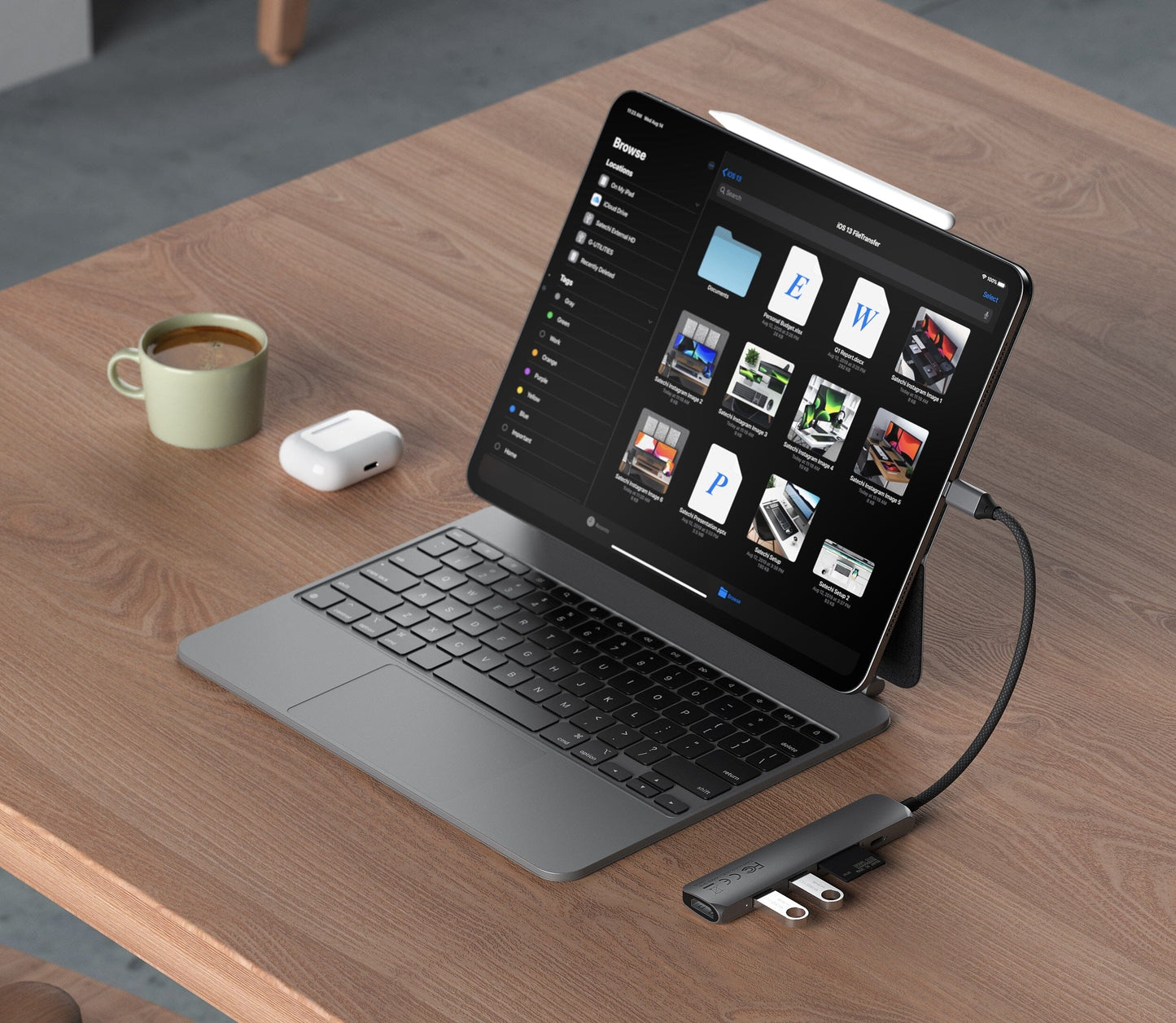 Satechi Adaptateur Multiport USB-C 6 en 1 • Gris Sidéral