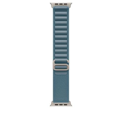 Apple • Boucle Alpine • Bleu Clair – 49 mm (titane noir, taille L)