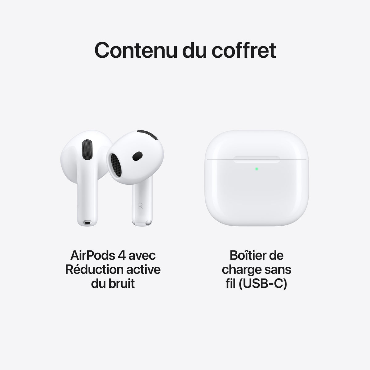 AirPods 4 avec Réduction active du bruit