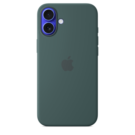 Coque en silicone avec MagSafe pour iPhone 16 Plus - Vert lacustre