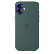 Coque en silicone avec MagSafe pour iPhone 16 Plus - Vert lacustre