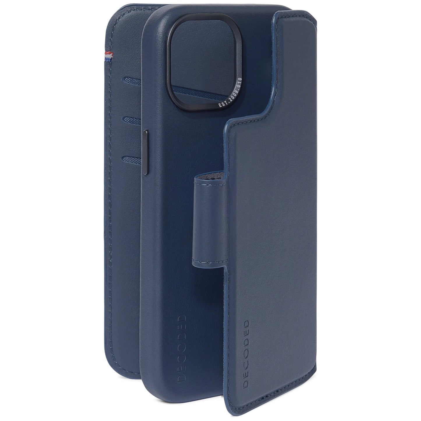 Decoded • Etui Portefeuille amovible pour iPhone 15 Plus • Bleu Marine