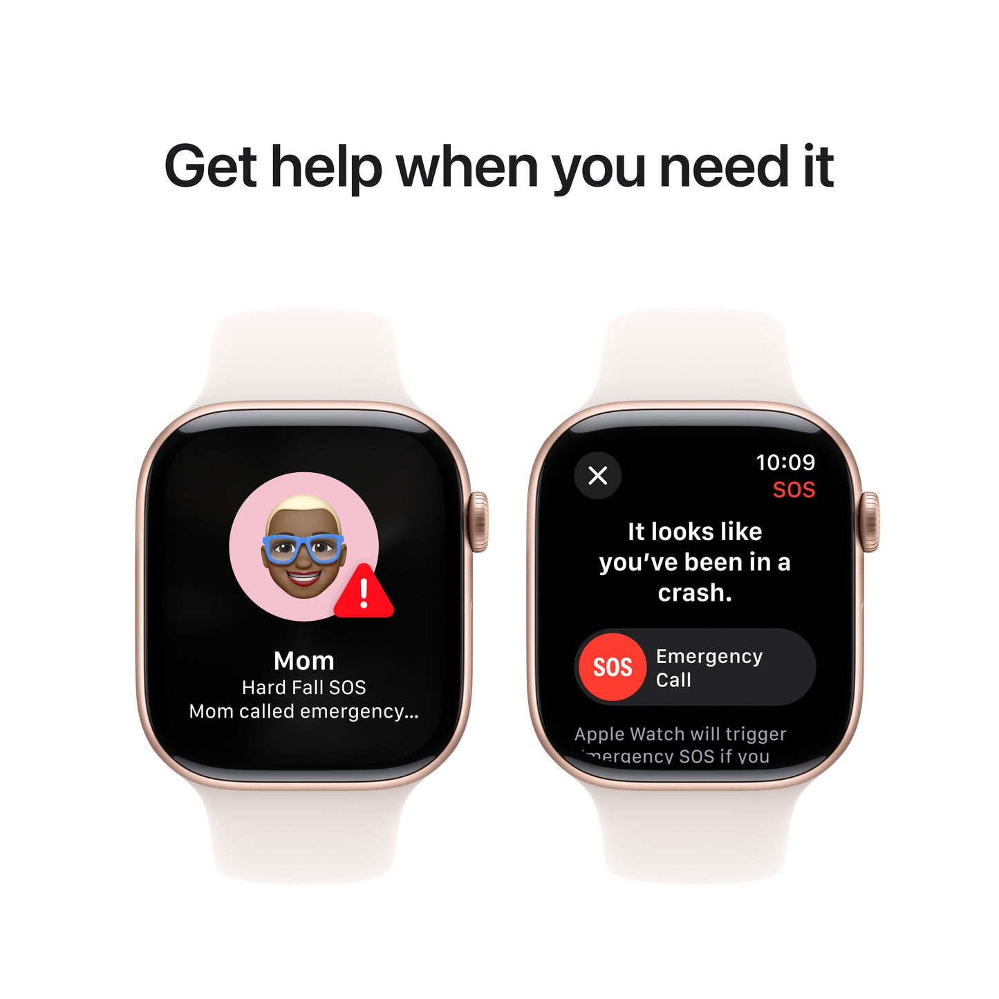 Apple Watch Series 10 • 46mm Or Rose • Bracelet Sport Rose Tendre • S/M