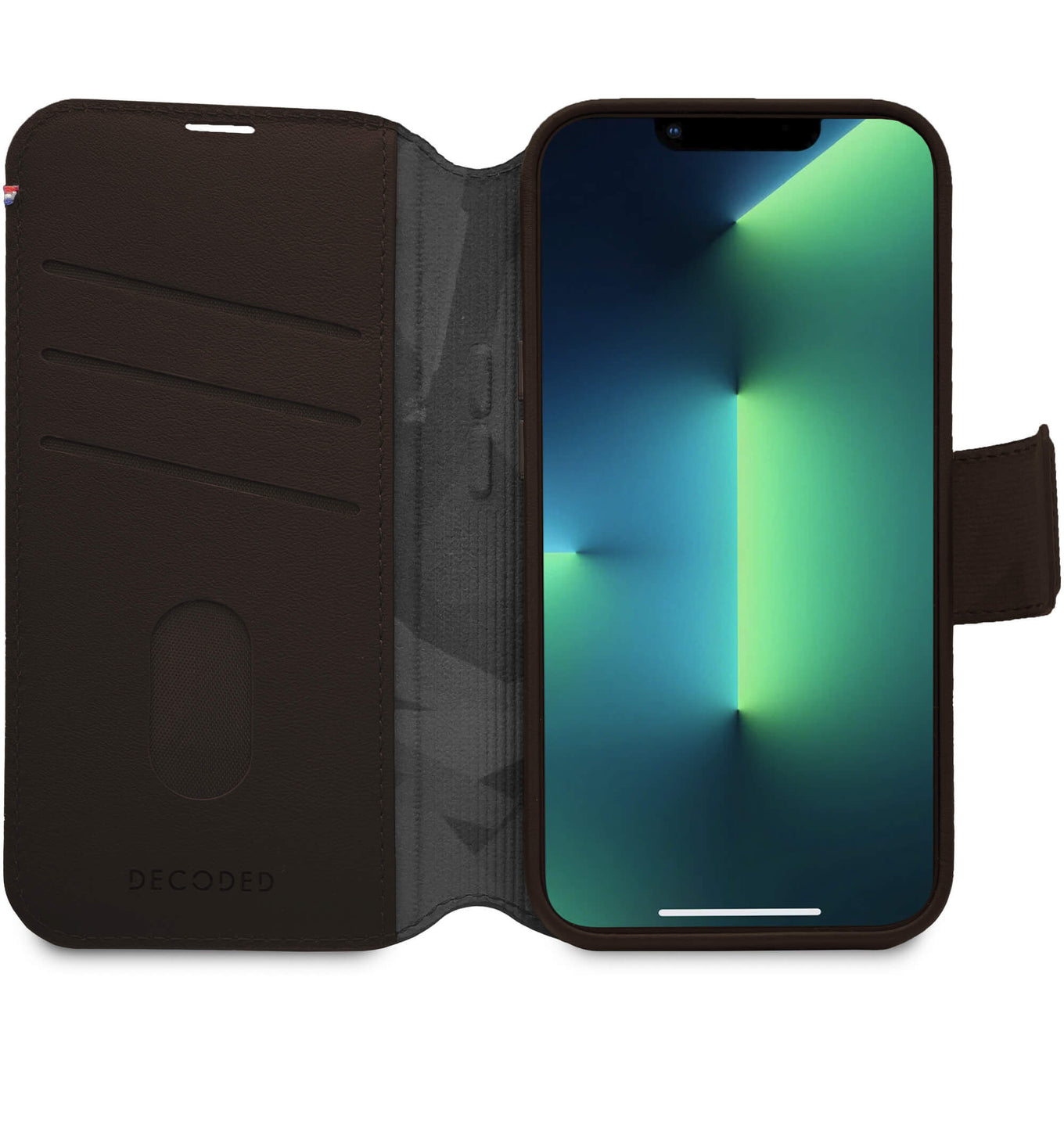 Decoded • Etui Portefeuille amovible pour iPhone 14 Plus • Marron