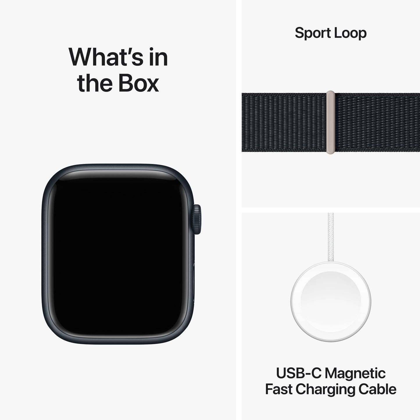 Apple Watch Series 9 • 45mm Minuit • Boucle Sport Minuit