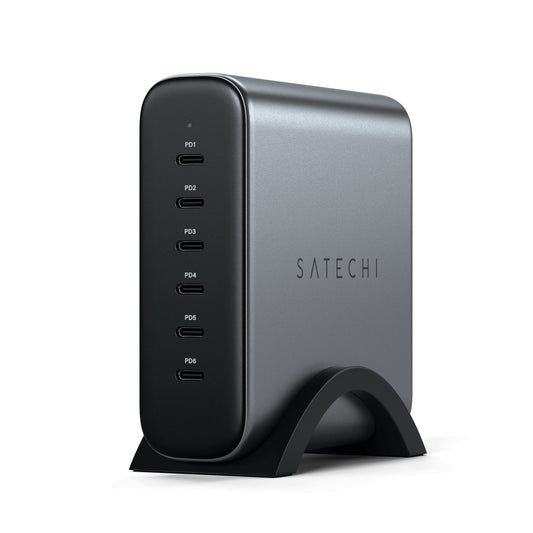 Satechi • Chargeur de Bureau USB‑C 6 Ports GaN 200 W • Gris