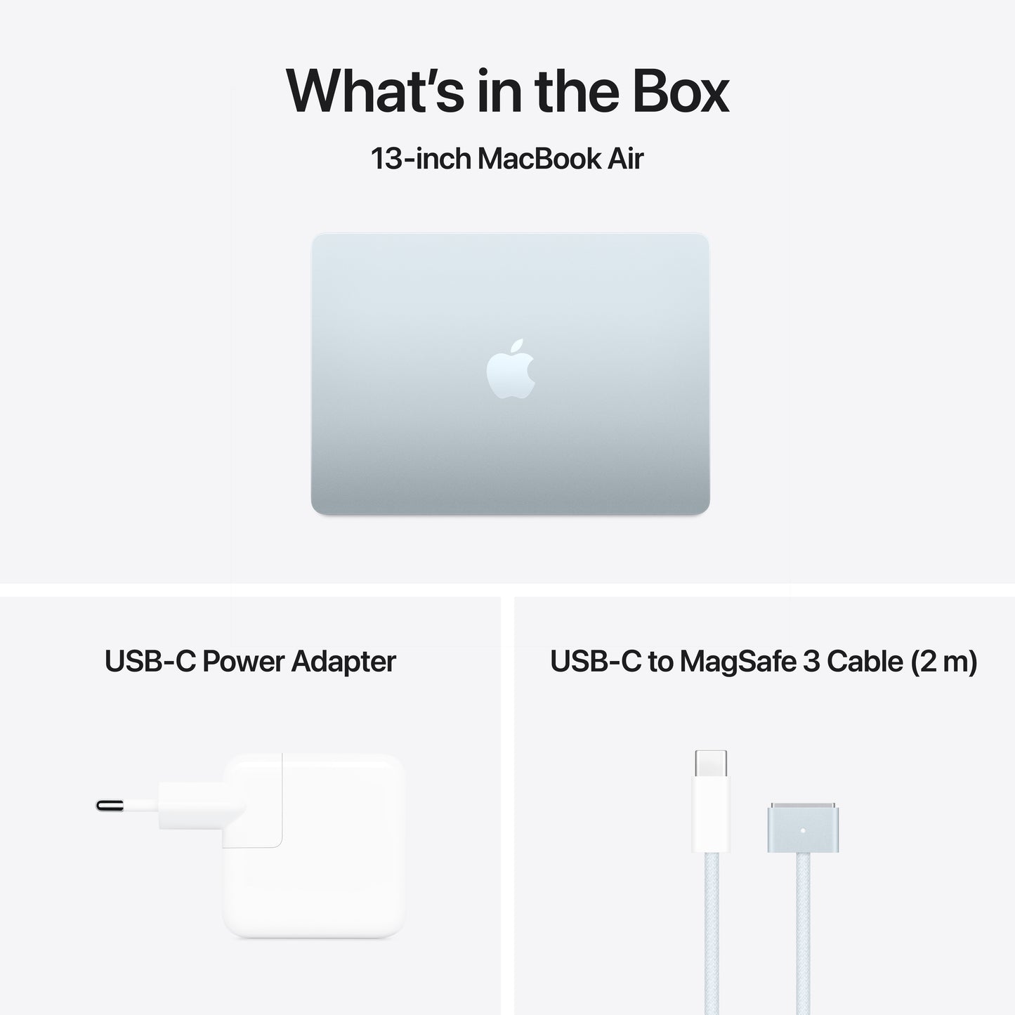 MacBook Air 13" M4 10C/16GB/256GB/GPU10C/SF • Suisse-Français • Bleu Ciel