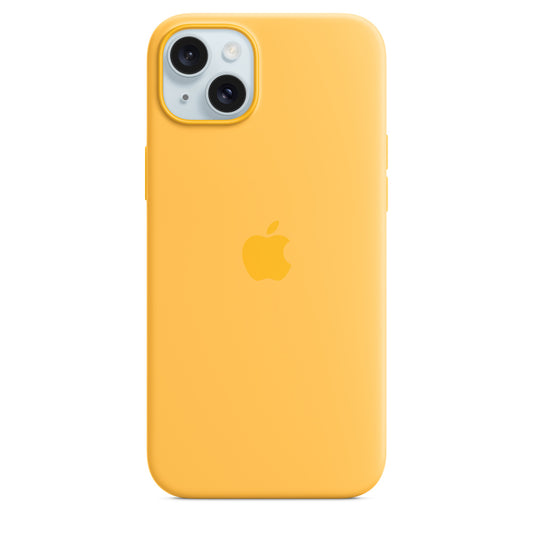 Apple • Coque en silicone avec MagSafe pour iPhone 15 Plus • Rayon de Soleil