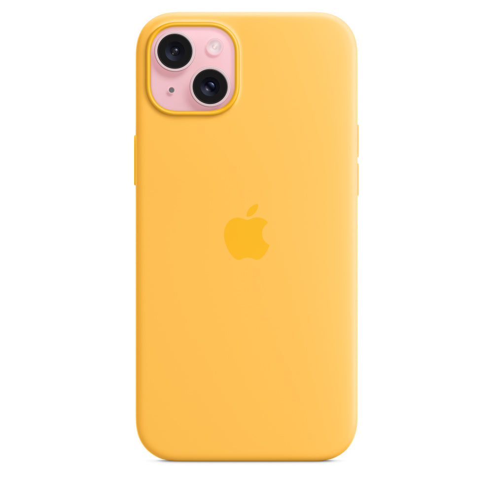 Apple • Coque en silicone avec MagSafe pour iPhone 15 Plus • Rayon de Soleil