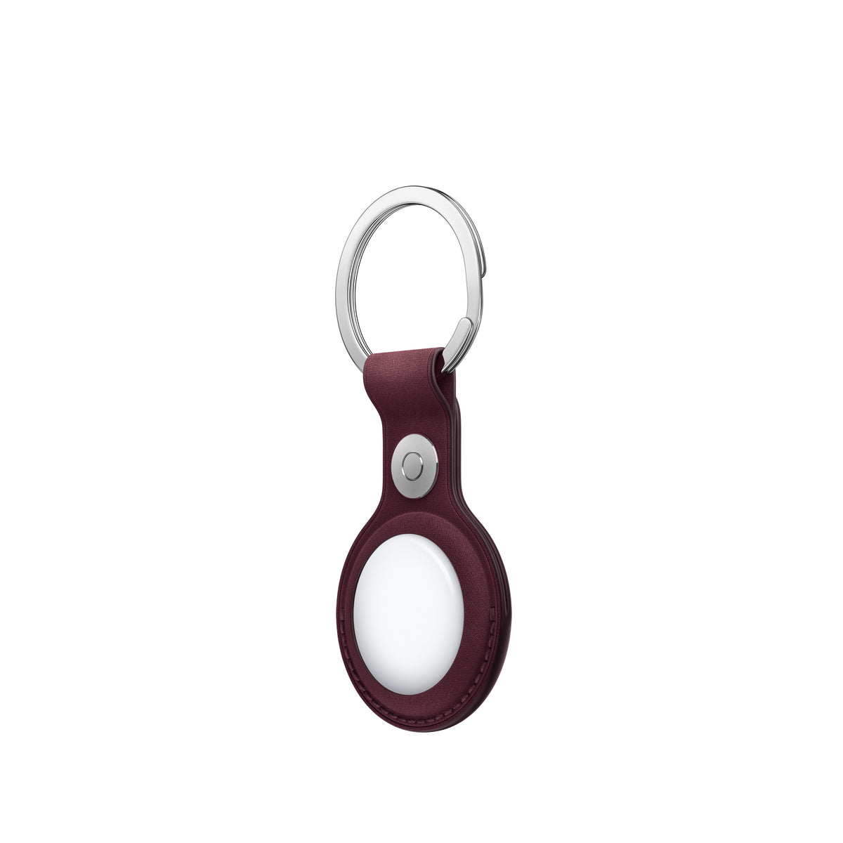 Porte‑clés en tissage fin AirTag - Bordeaux
