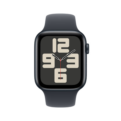 Apple Watch SE (2ème gén) • Alu 44mm Minuit • Bracelet Sport Minuit S/M