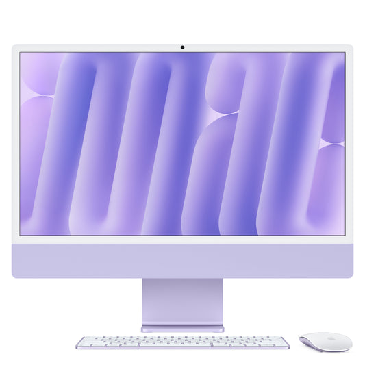 iMac 24 pouces avec écran Retina 4,5K: Puce Apple M6 avec CPU 10C et GPU10 C, Verre standard, 16 Go ,256 Go SSD - Mauve