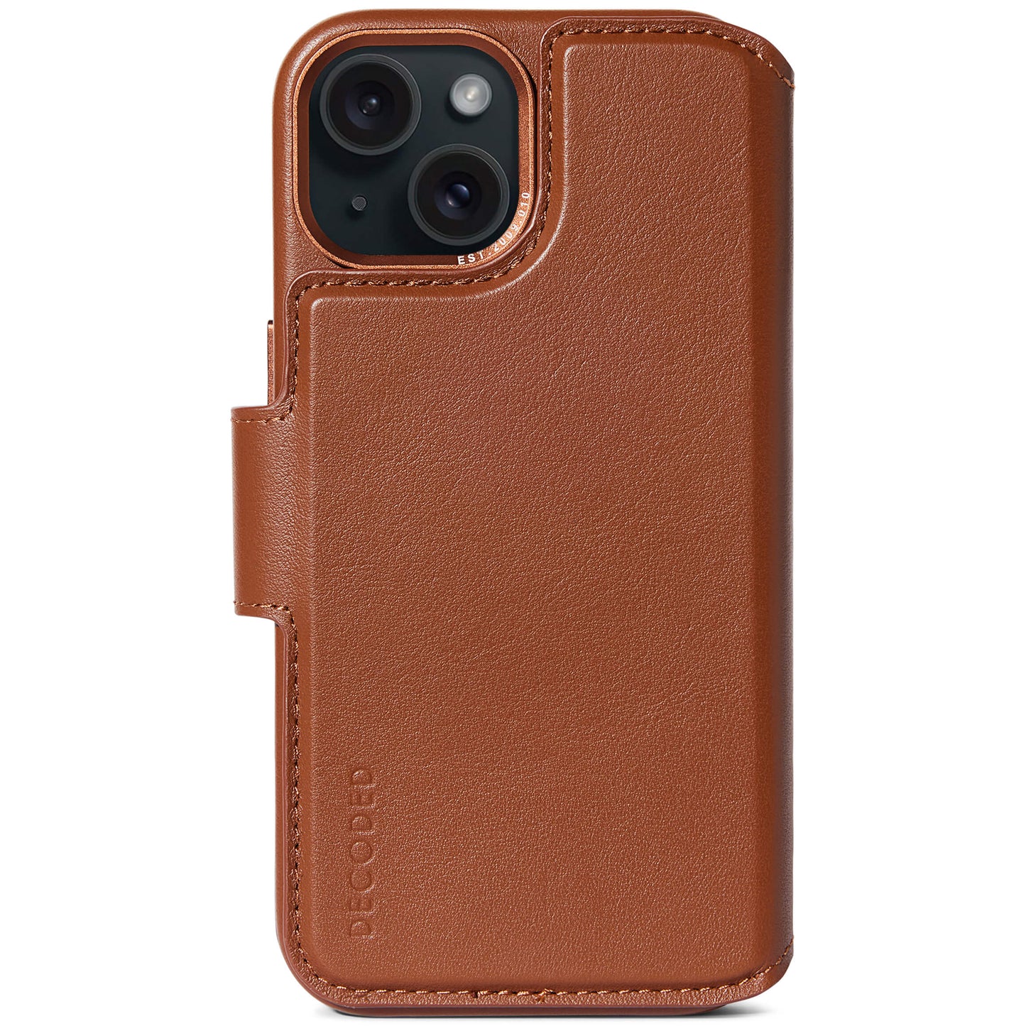 Decoded • Etui Portefeuille amovible pour iPhone 15 Plus • Brun