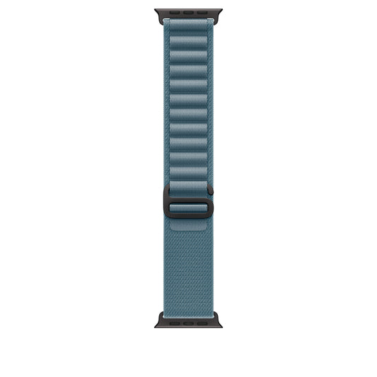 Apple • Boucle Alpine • Bleu Clair – 49 mm (titane noir, taille S)