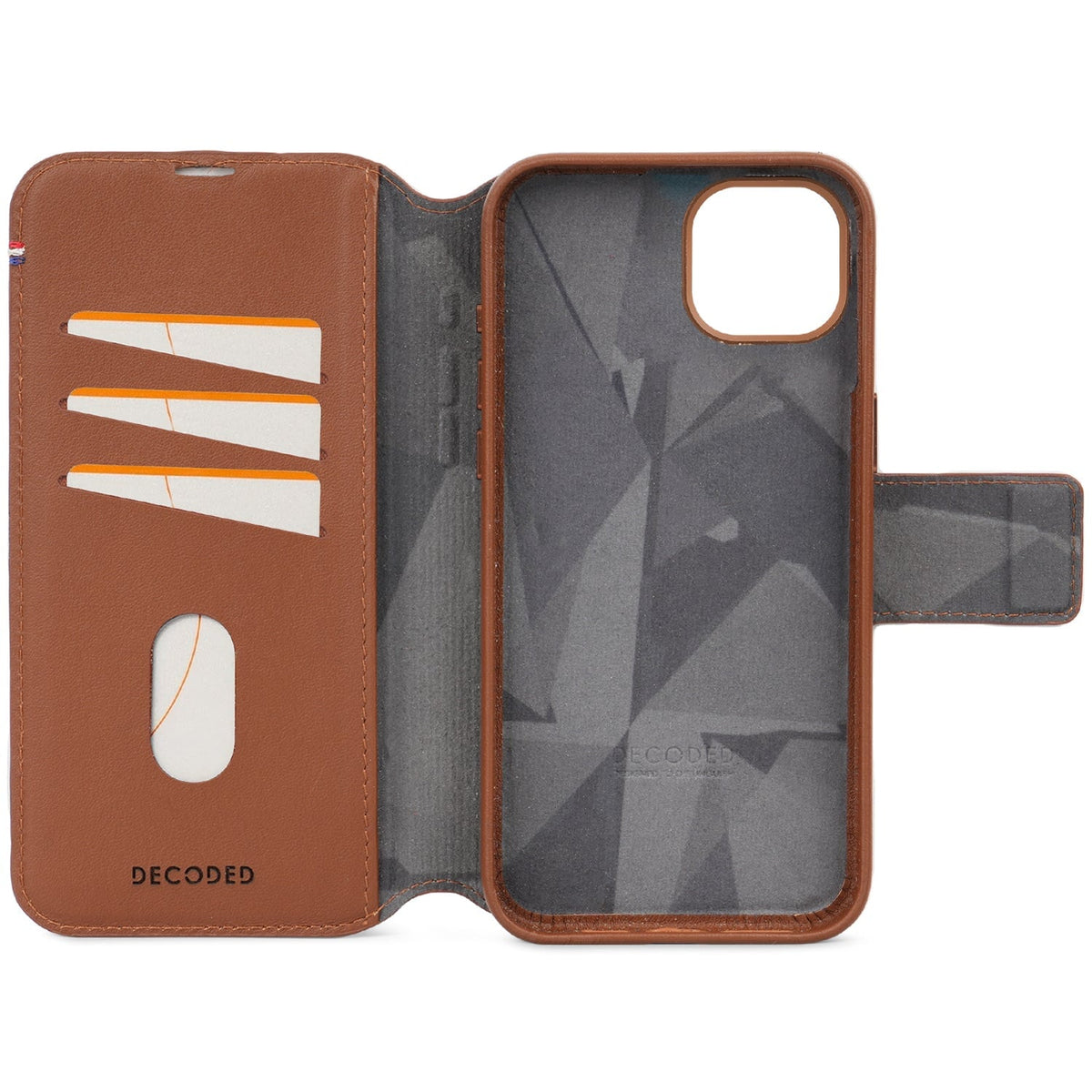 Decoded • Etui Portefeuille amovible pour iPhone 15 Plus • Brun