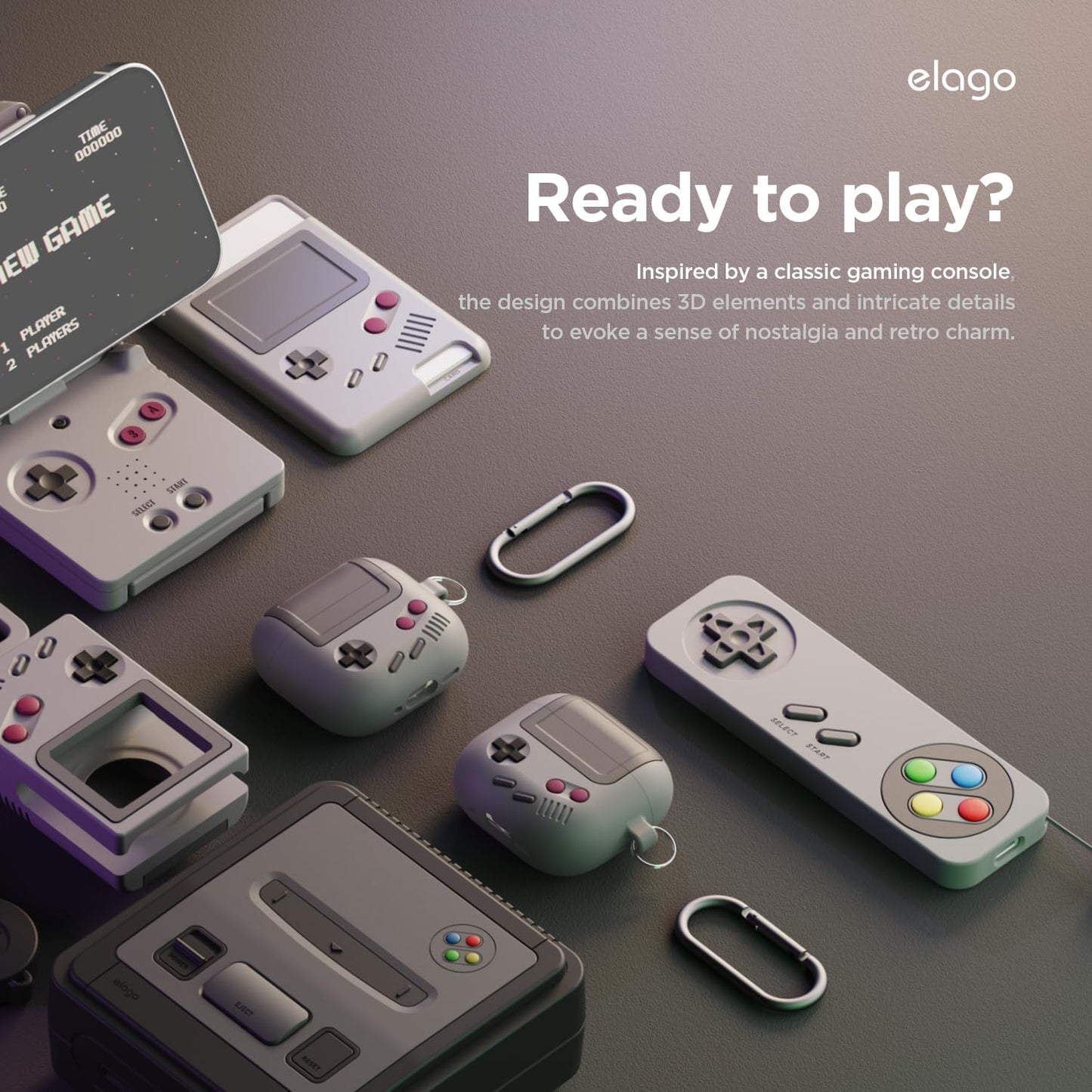 ELAGO Airpods 4 Coque Retro Gaming