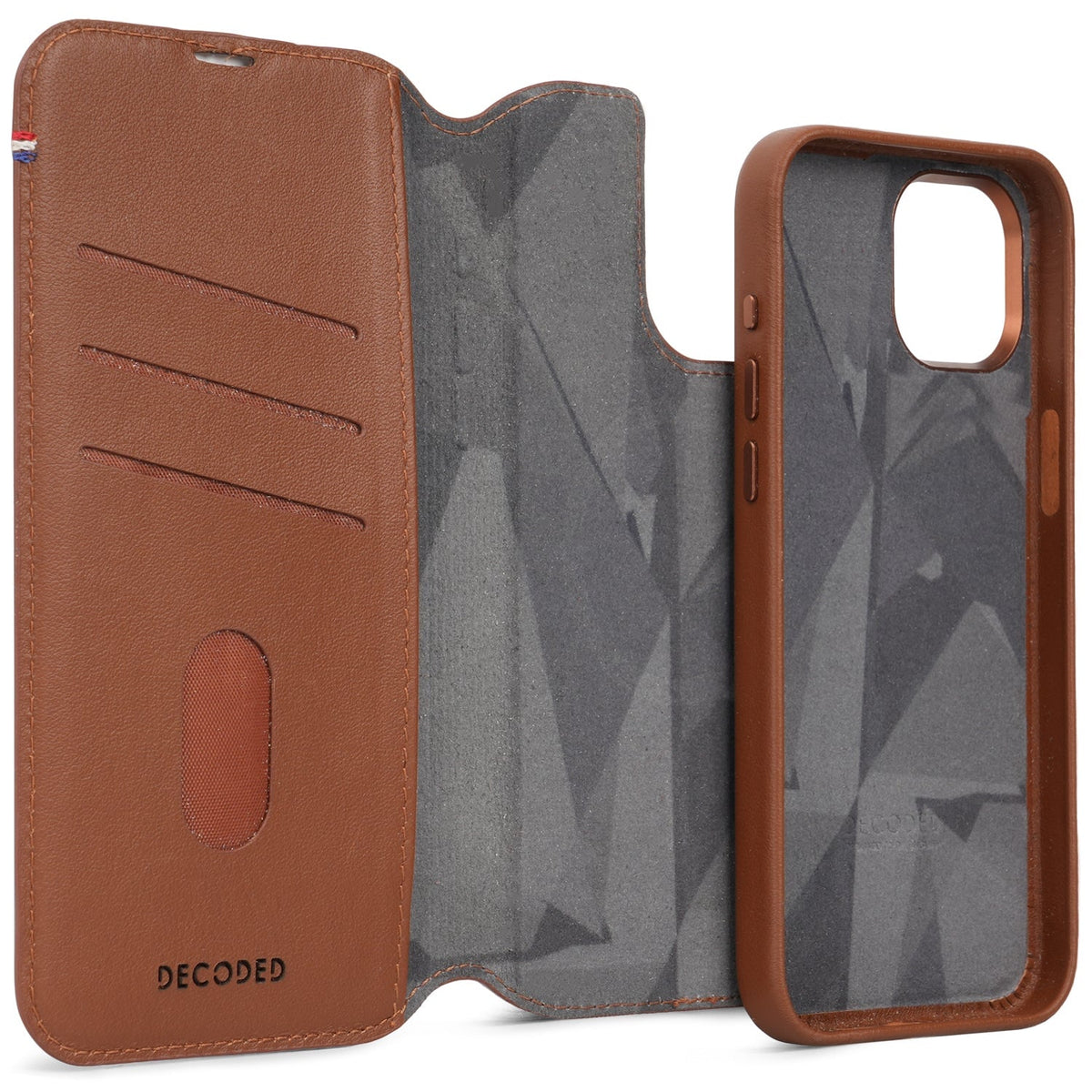 Decoded • Etui Portefeuille amovible pour iPhone 15 Plus • Brun