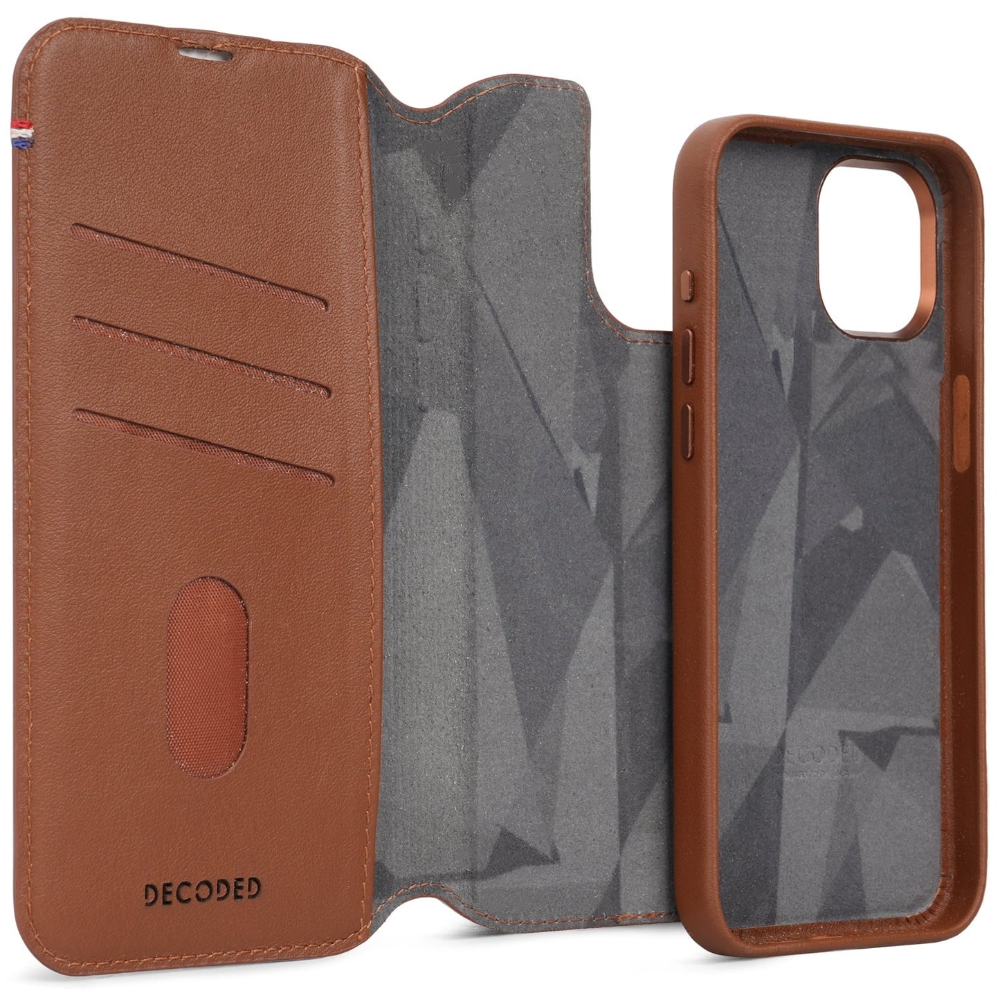 Decoded • Etui Portefeuille amovible pour iPhone 15 Plus • Brun