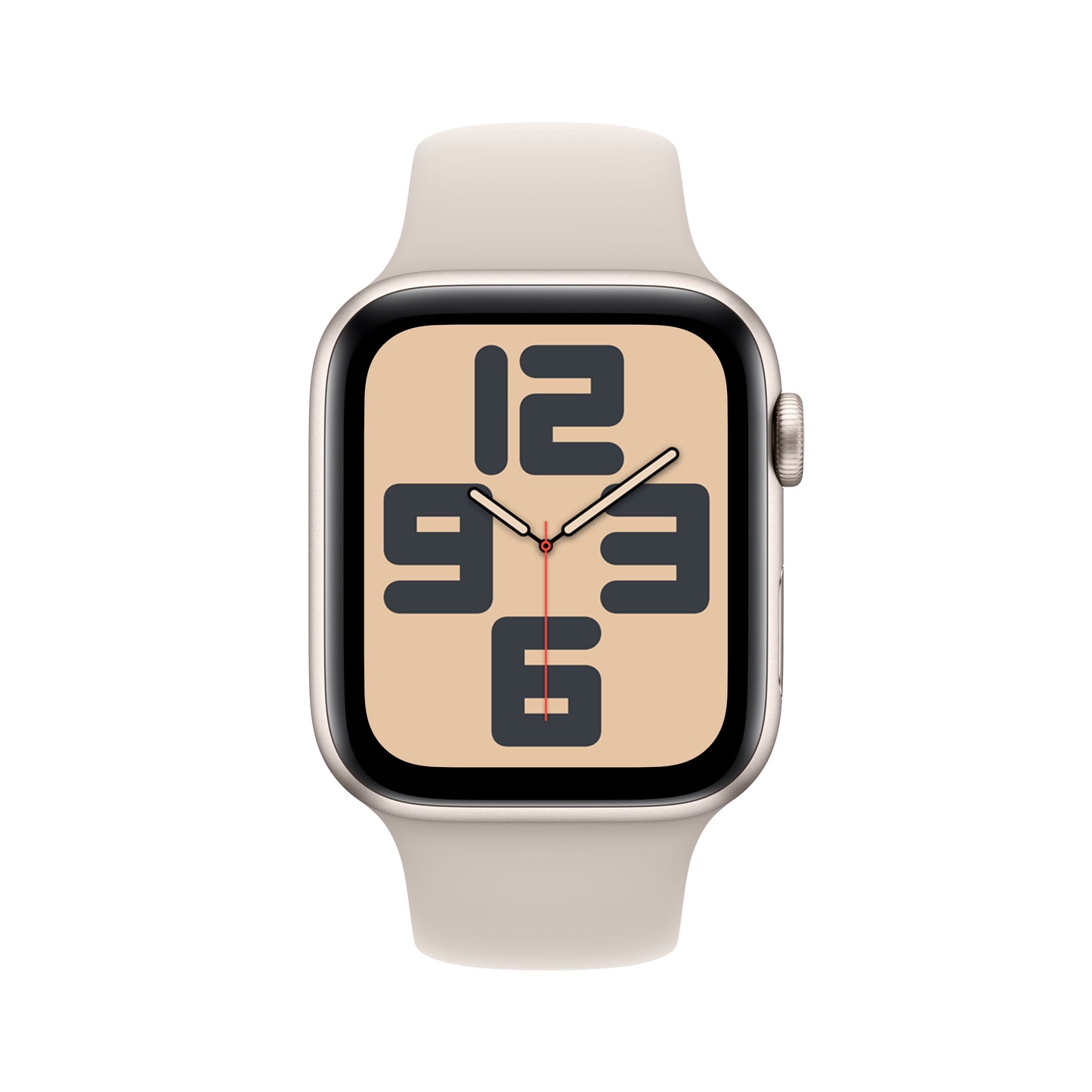 Apple Watch SE (2ème gén) • Alu 44mm Lumière Stellaire • Bracelet Sport lumière stellaire M/L