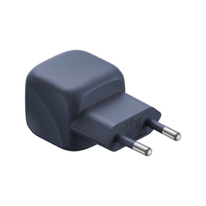 Belkin • BoostCharge Chargeur secteur USB-C GaN 30 W avec câble tressé 2 m • Bleu