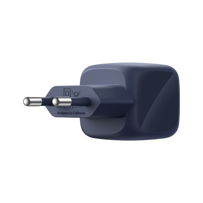 Belkin • BoostCharge Chargeur secteur USB-C GaN 30 W avec câble tressé 2 m • Bleu