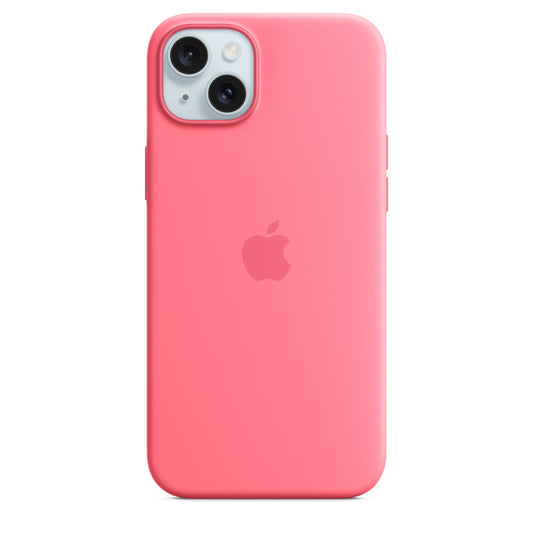 Apple • Coque en silicone avec MagSafe pour iPhone 15 Plus • Rose