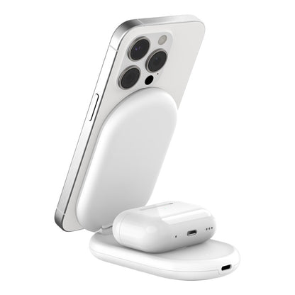 Belkin BoostCharge Pro Stand de charge 2 en 1 • Qi2 • Blanc