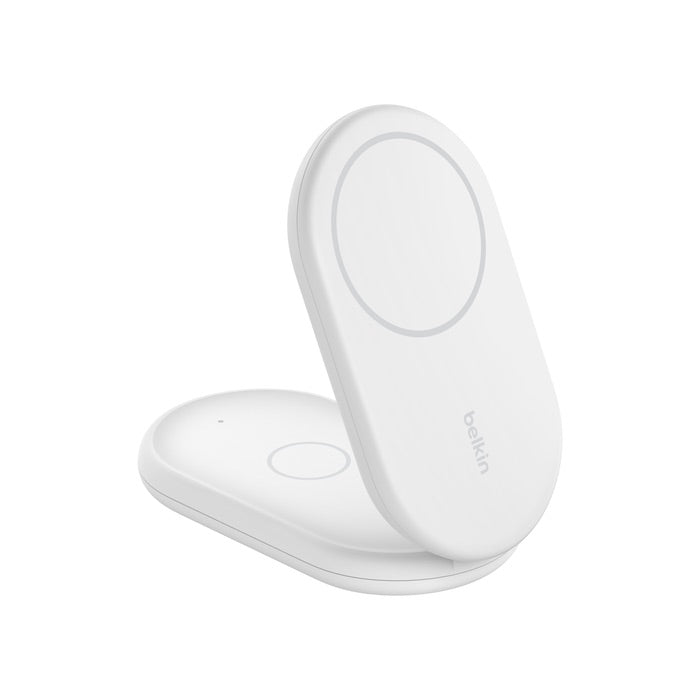 Belkin BoostCharge Pro Stand de charge 2 en 1 • Qi2 • Blanc