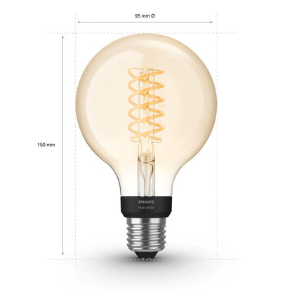 Philips Hue White E27 (G93) Filament • 1 Bulb