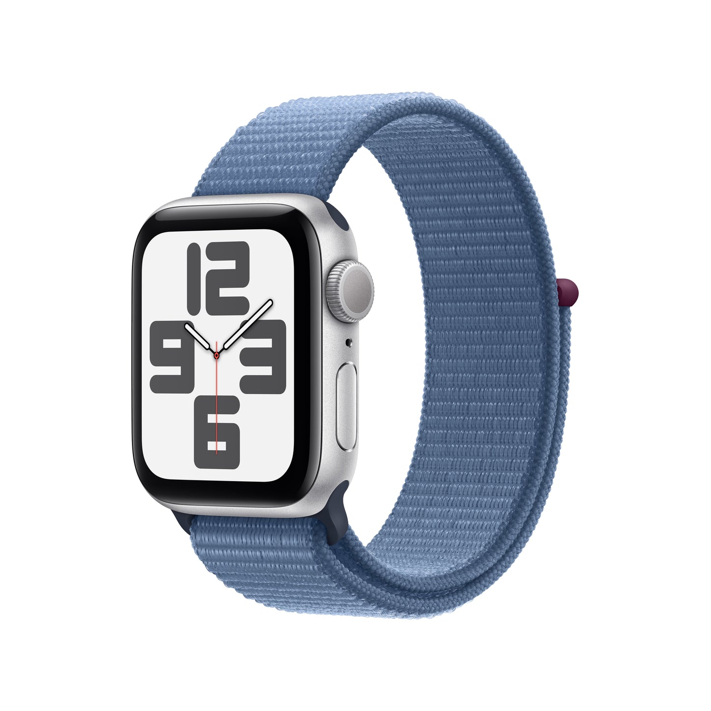 Apple Watch SE (2ème gén) • Alu 40mm Argent • Boucle Sport Bleu Hiver