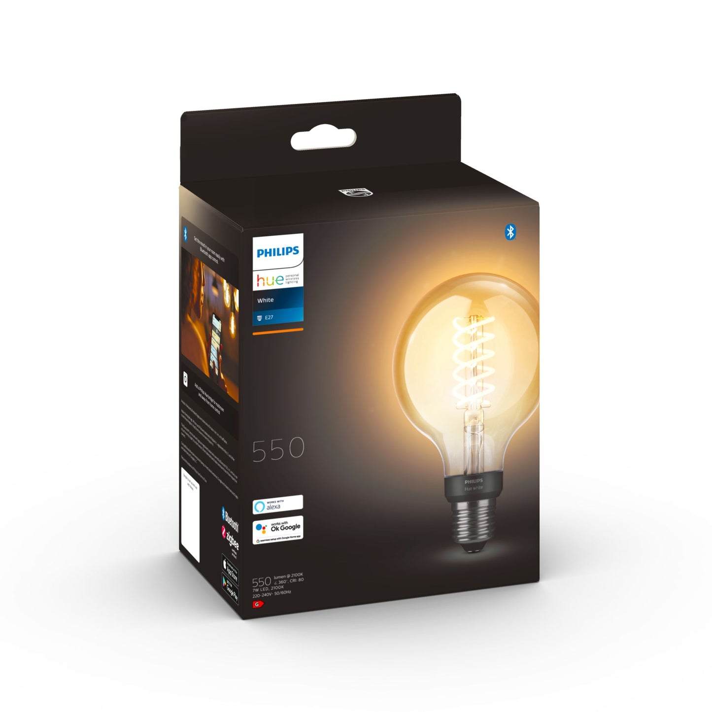 Philips Hue White E27 (G93) Filament • 1 Bulb