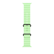 Bracelet Océan vert fluo 49 mm - Finition titane naturel