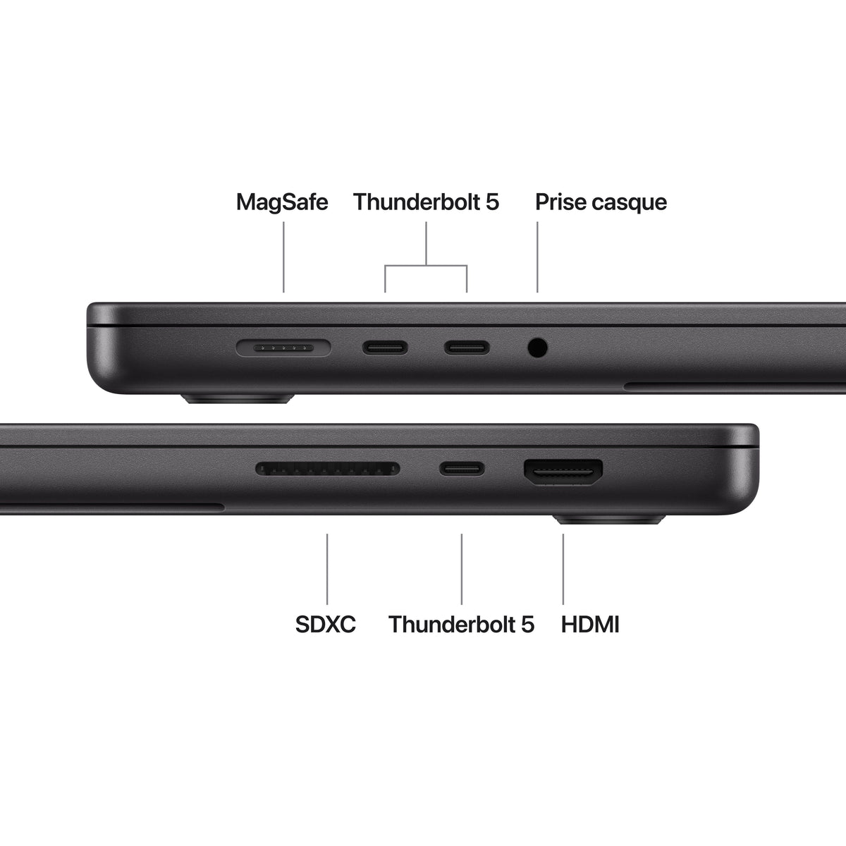 MacBook Pro 16 pouces: Apple M5 Max chip with 18-core CPU and 40-core GPU, 2 To SSD - Noir sidéral
