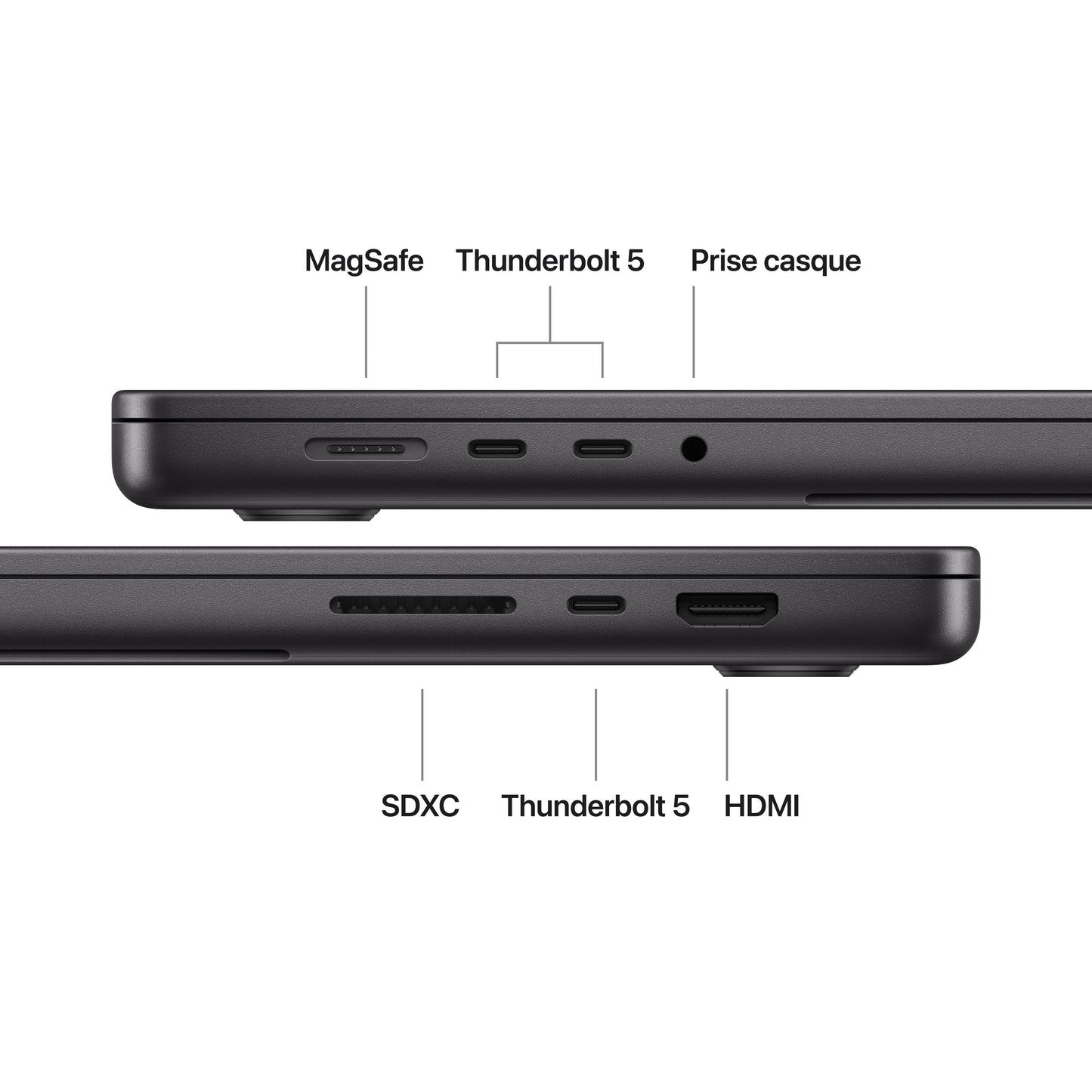 MacBook Pro 16 pouces: Apple M5 Max chip with 18-core CPU and 40-core GPU, 2 To SSD - Noir sidéral