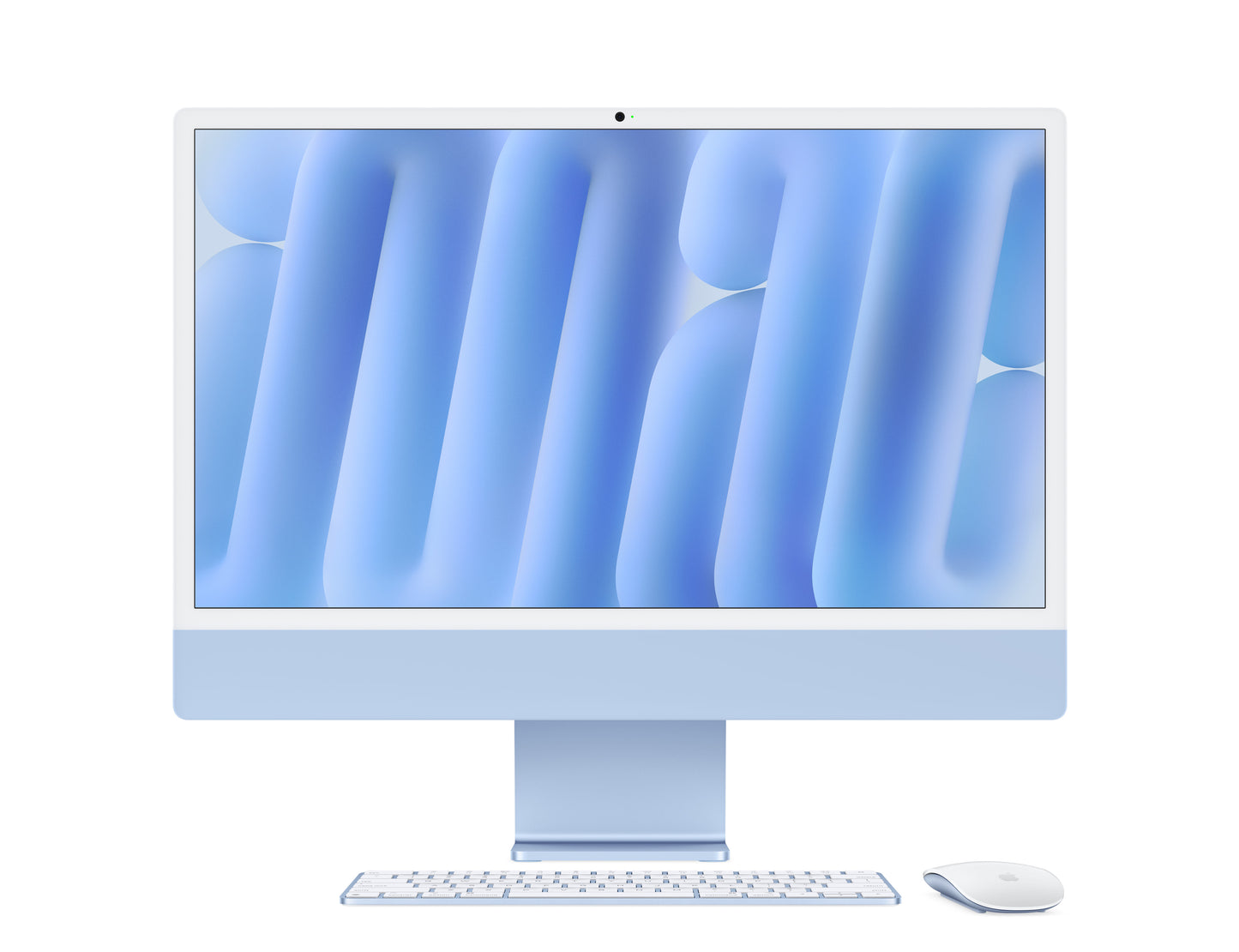 iMac 24 pouces avec écran Retina 4,5K: Puce Apple M4 avec CPU 10 cœurs et GPU 10 cœurs, 256 Go SSD - Bleu