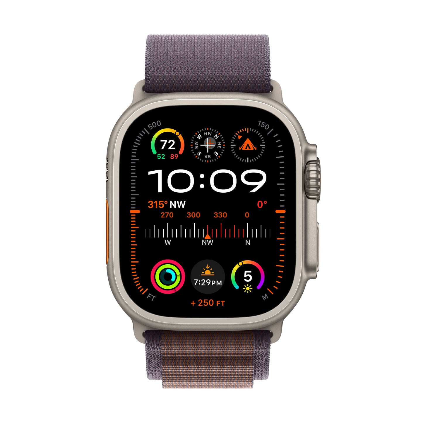 Apple Watch Ultra 2 • Boîtier en Titane • 49 mm • Boucle Alpine Indigo L