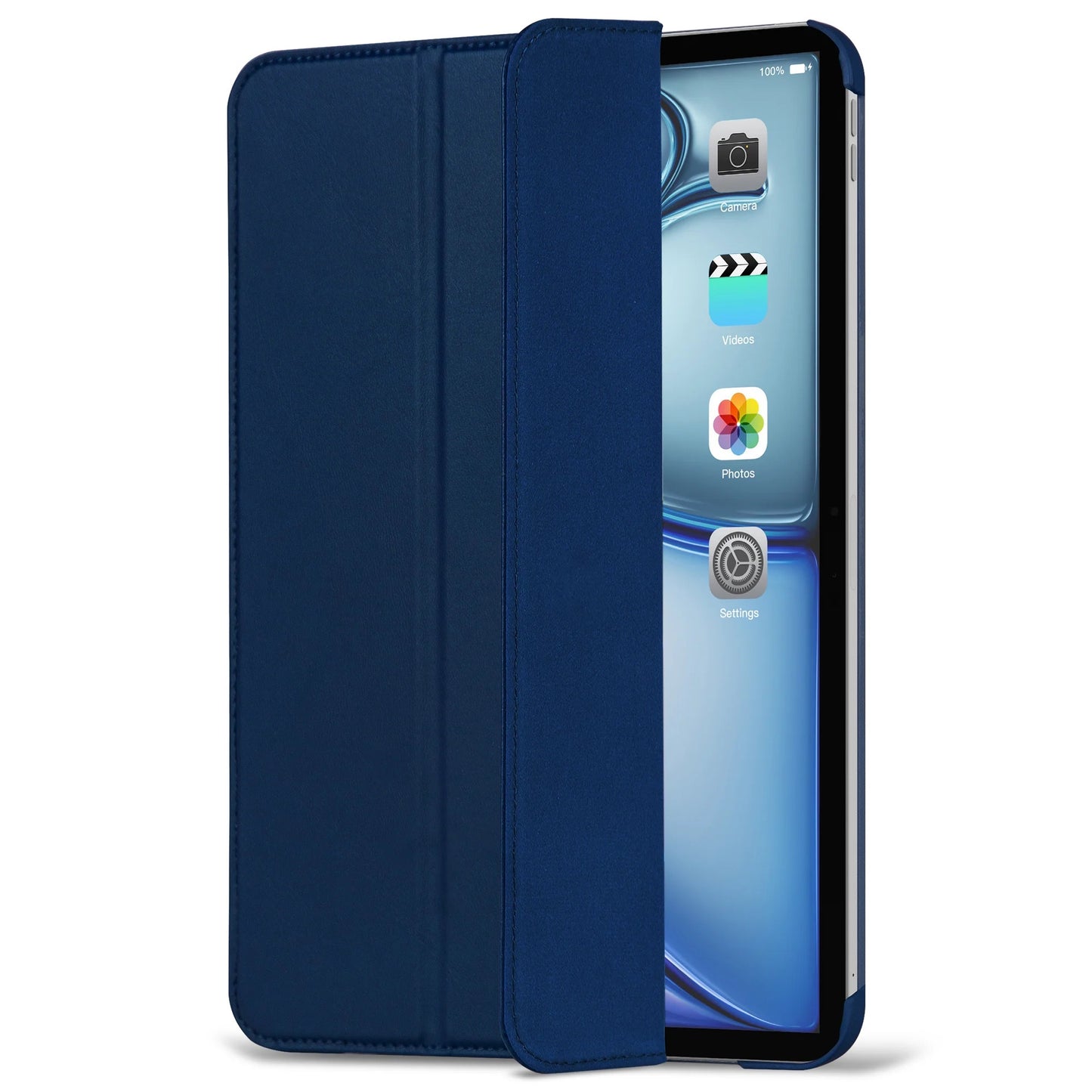 Decoded • Housse Texturée en Silicone Slim pour iPad Air 11" M2/M3  • Bleu Navy Peony