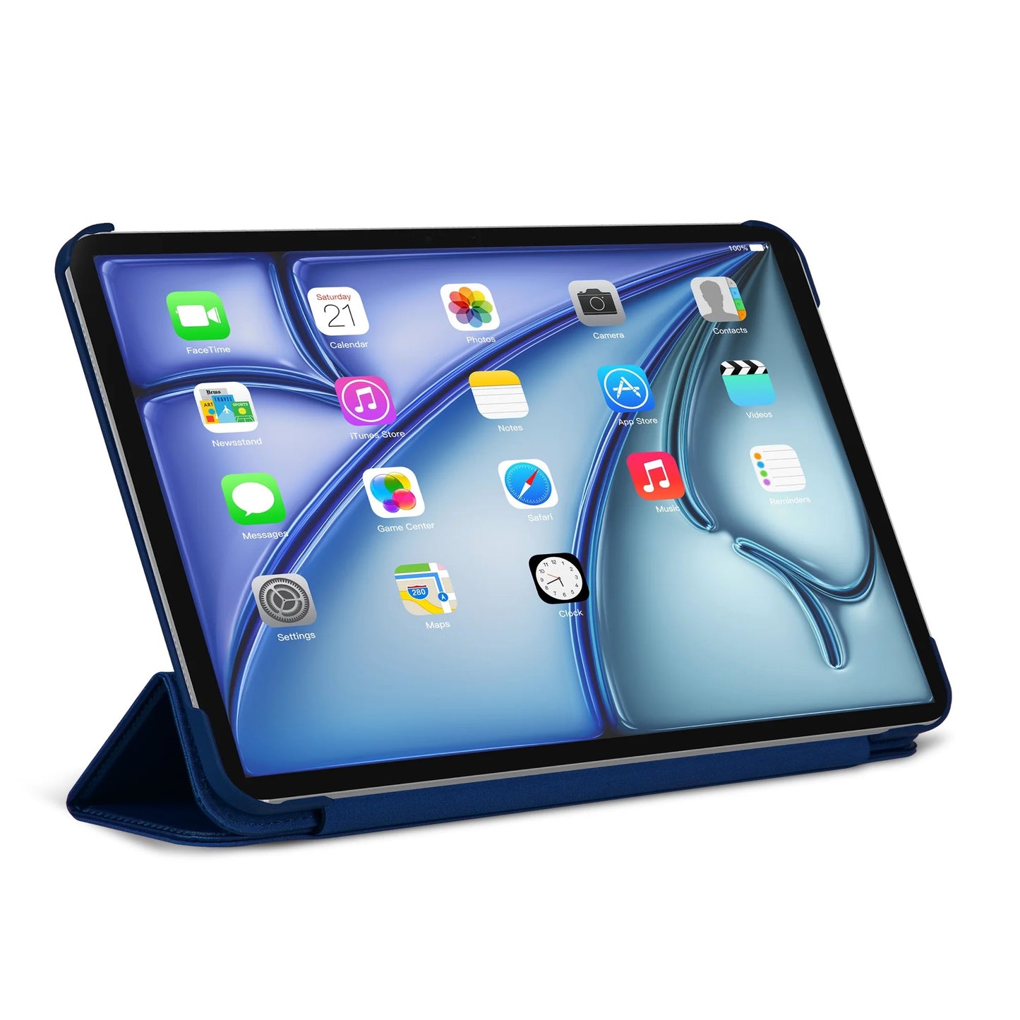 Decoded • Housse Texturée en Silicone Slim pour iPad Air 11" M2/M3  • Bleu Navy Peony