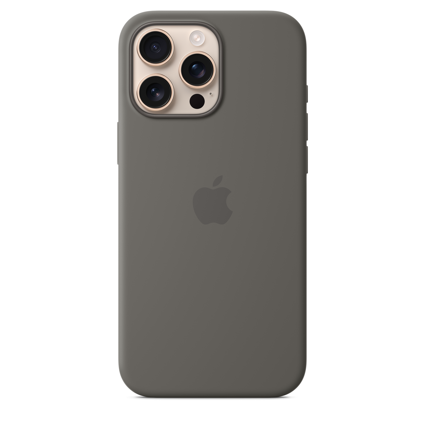 Coque en silicone avec MagSafe pour iPhone 16 Pro Max - Gris minéral