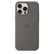 Coque en silicone avec MagSafe pour iPhone 16 Pro Max - Gris minéral