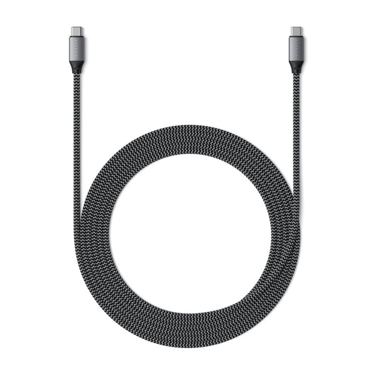 Satechi Cable de charge 2m • Type-C vers Type-C 100W • Gris Sidéral